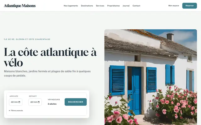 Página de inicio de la plantilla Atlantique Maisons