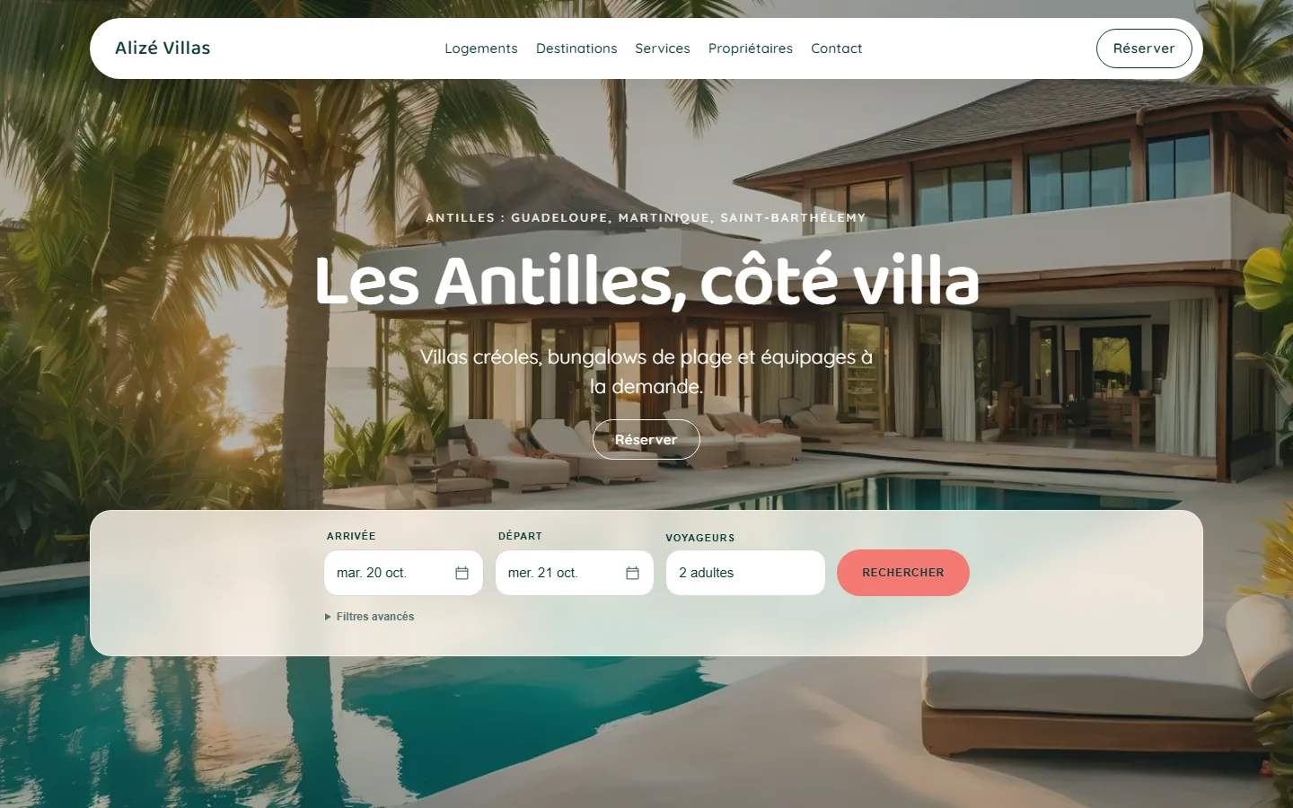 Alizé Villas — Accueil