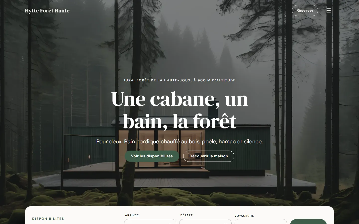Hytte Forêt Haute — Accueil